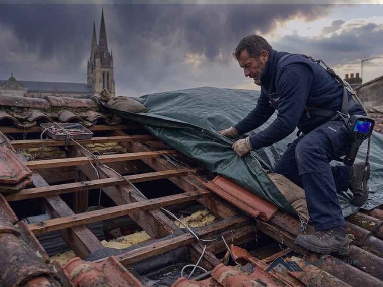Urgence fuite de toiture — chantier Altys Toiture La Teste-de-Buch à La Teste-de-Buch